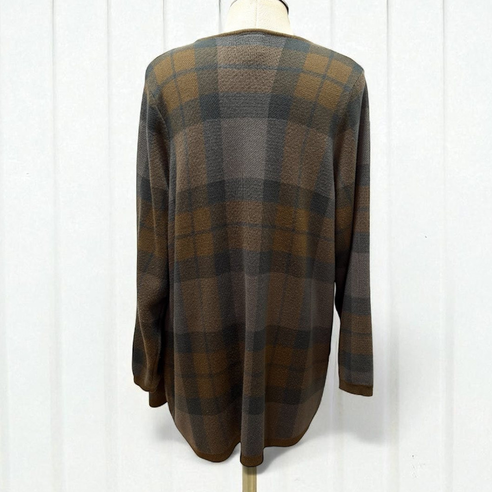 Torrid Size 1 (1X) Outlander Tartan Plaid Drape Open‎ Front Cardigan Sweater Top - Picture 5 of 5